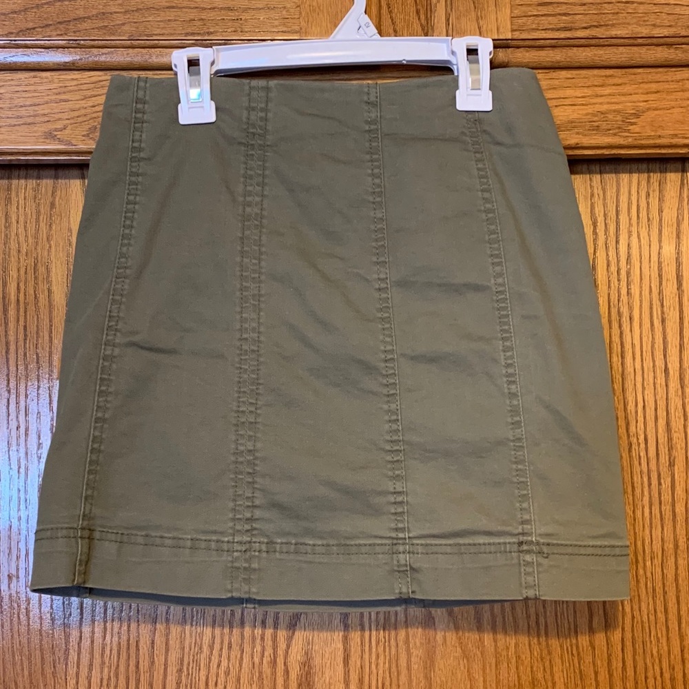 Army Green Jean Skirt